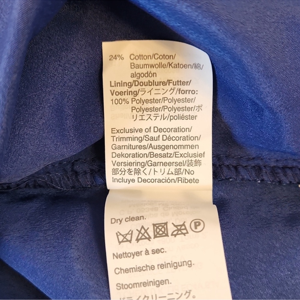 NWOT J. Crew Cobalt Blue Lace Sleeveless Top.      Sz S - Picture 6 of 7